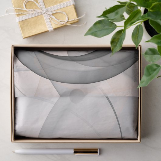 Abstract Anthracite Gray Sienna Modern Fractal Art Tissuepapier (Geschenk)