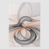 Abstract Anthracite Gray Sienna Modern Fractal Art Tissuepapier (Voorkant)