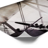 Abstract Antiek Airplane Art Archival Poster (Hoek)