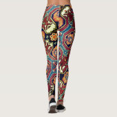 Abstract Antiek-Oriental Rug Design Leggings (Achterkant)