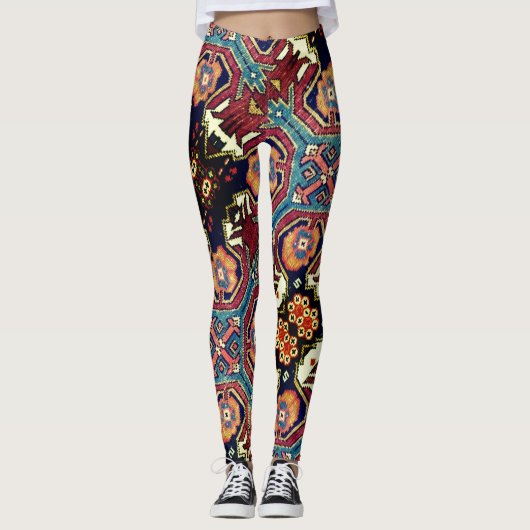 Abstract Antiek-Oriental Rug Design Leggings (Voorkant)