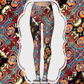 Abstract Antiek-Oriental Rug Design Leggings
