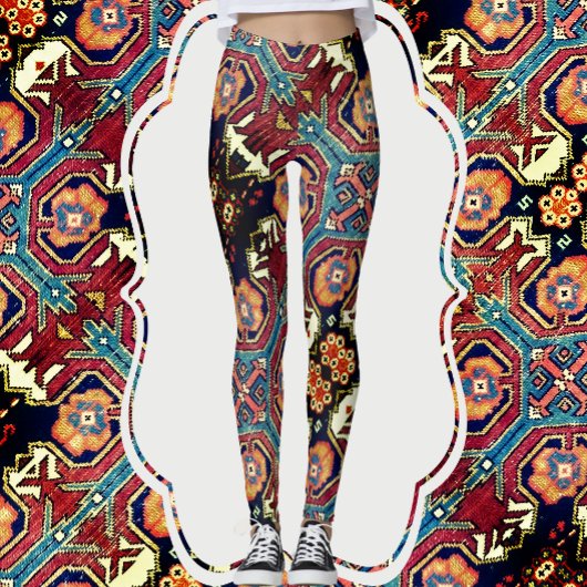 Abstract Antiek-Oriental Rug Design Leggings