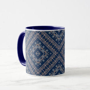 Abstract antiek ornamentaal dekerpatroon mok