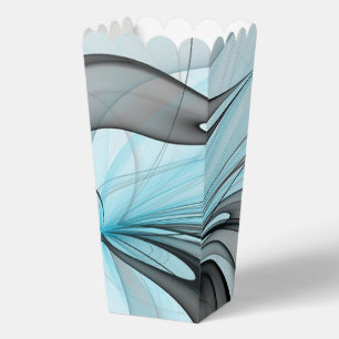 Abstract Antraciet Grijs Blauw Moderne Fractale Ku Bedankdoosjes