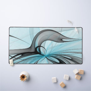 Abstract Antraciet Grijs Blauw Moderne Fractale Ku Bureaumat