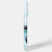 Abstract Antraciet Grijs Blauw Moderne Fractale Ku Case-Mate iPhone Case (Achterkant / Rechts)