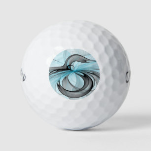 Abstract Antraciet Grijs Blauw Moderne Fractale Ku Golfballen