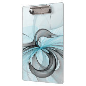 Abstract Antraciet Grijs Blauw Moderne Fractale Ku Klembord (Links)