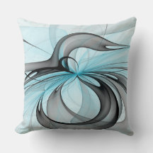 Abstract Antraciet Grijs Blauw Moderne Fractale Ku