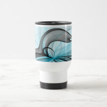 Abstract Antraciet Grijs Blauw Moderne Fractale Ku