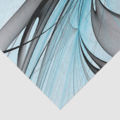 Abstract Antraciet Grijs Blauw Moderne Fractale Ku Tissuepapier (Detail)