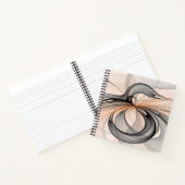 Abstract Antraciet Grijs Sienna Moderne Fractale K Notitieboek (Binnen)