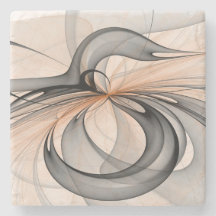 Abstract Antraciet Grijs Sienna Moderne Fractale K