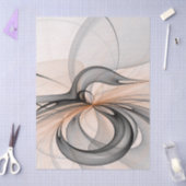 Abstract Antraciet Grijs Sienna Moderne Fractale K Tissuepapier (Craft)