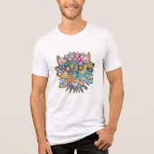 Abstract antropomorf Tri-Blend shirt (Voorkant)