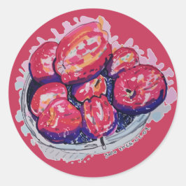 Abstract Apples Ronde Sticker