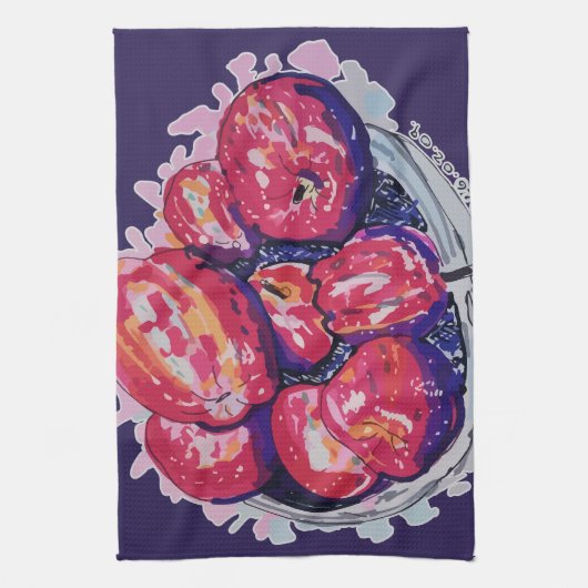 Abstract Apples Theedoek (Verticaal)