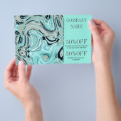 abstract aqua-blauw waterverf salon SPA Flyer (Hand)