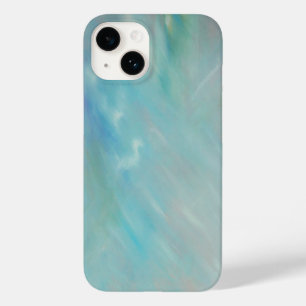 Abstract aqua blauwgroen acrylschilderij Case-Mate iPhone case