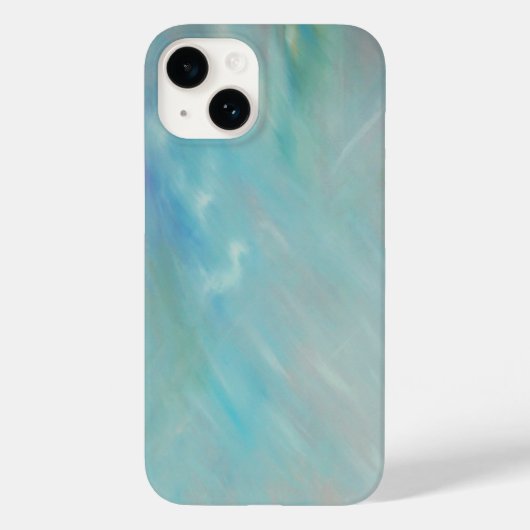 Abstract aqua blauwgroen acrylschilderij Case-Mate iPhone case (Achterkant)