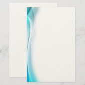 Abstract Aqua Golf Stationair Briefpapier (Voorkant / Achterkant)