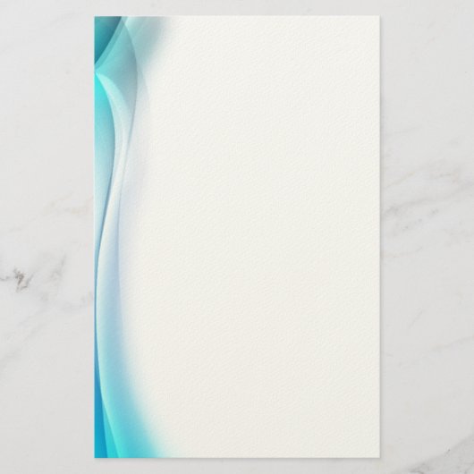 Abstract Aqua Golf Stationair Briefpapier (Voorkant)