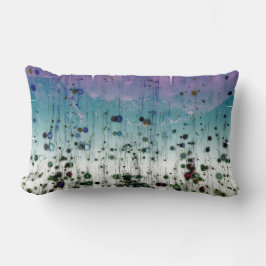 Abstract Aqua Paars en Zwart Kussen