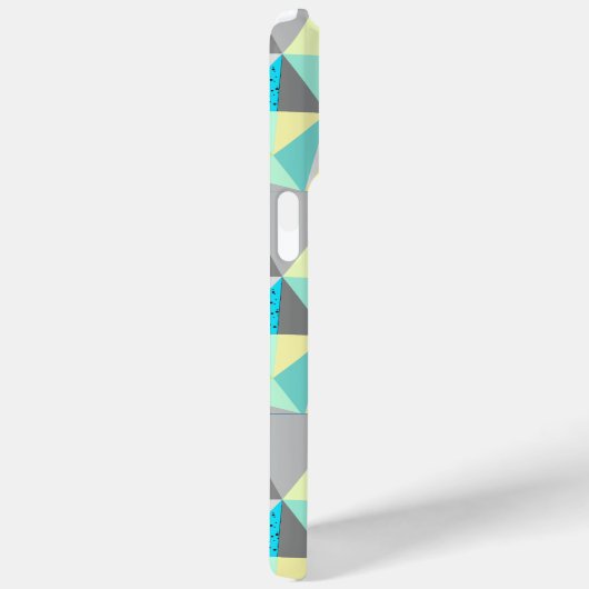 Abstract Aqua Yellow Grey Geometric Persoonlijk Case-Mate iPhone Case (Achterkant / Rechts)