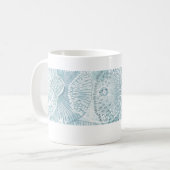 Abstract Aqua Zee Leven Lijn Kunst Mok (Voorkant links)