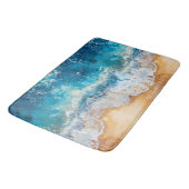 Abstract aquarel blauwe zee  badmat (Gekanteld)