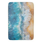 Abstract aquarel blauwe zee  badmat (Voorkant Verticaal)
