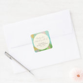 Abstract Aquarel Bruidsdouche Aangepaste Dankjewel Vierkante Sticker (Envelop)