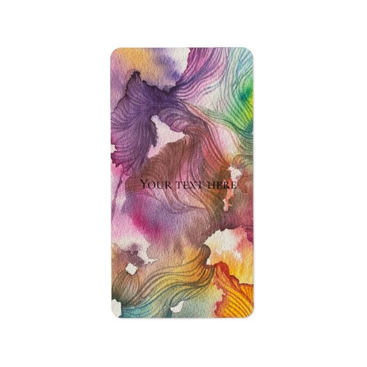 Abstract Aquarel Etiket (Voorkant)