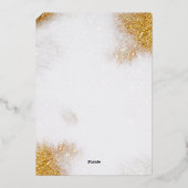 Abstract Aquarel Goud Glitter Luxe Elegant Folie Uitnodiging (Achterkant)