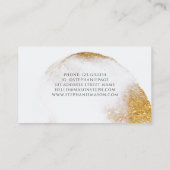 Abstract Aquarel Goud Glitter Modern Elegant Visitekaartje (Achterkant)