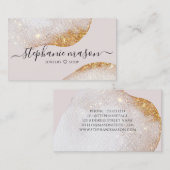 Abstract Aquarel Goud Glitters Elegant Modern Visitekaartje (Voorkant / Achterkant)