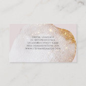 Abstract Aquarel Goud Glitters Elegant Modern Visitekaartje (Achterkant)