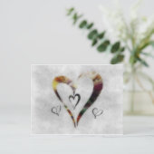 Abstract Aquarel Hart Ansichtkaart Briefkaart (Staand voorkant)