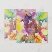 Abstract Aquarel Kaart (Voorkant / Achterkant)