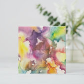 Abstract Aquarel Kaart (Staand voorkant)