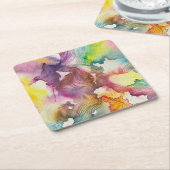 Abstract Aquarel Kartonnen Onderzetters (Schuin)