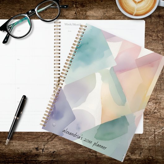 Abstract Aquarel  Planner