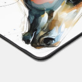 Abstract Aquarel Rennend Paard Bureaumat (Hoek)