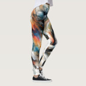 Abstract Aquarel Rennend Paard Leggings (Rechts)