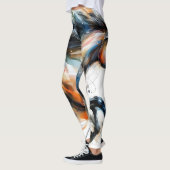 Abstract Aquarel Rennend Paard Leggings (Links)