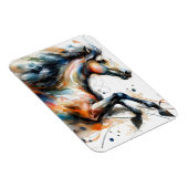 Abstract Aquarel Rennend Paard Magneet (Rechterzijde)