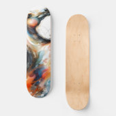 Abstract Aquarel Rennend Paard Persoonlijk Skateboard (Voorkant)