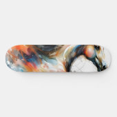 Abstract Aquarel Rennend Paard Persoonlijk Skateboard (Horizontaal)
