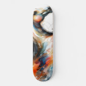 Abstract Aquarel Rennend Paard Persoonlijk Skateboard (Voorkant)